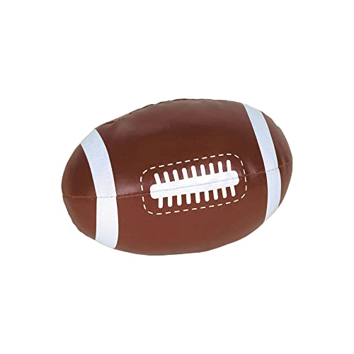 Football Soft Sports Ball - 5'x 3.88' (Pack of 1) - Premium Brown Foam - Ideal for Safe Indoor & Outdoor Play - Unique & Perfect Size for All Ages