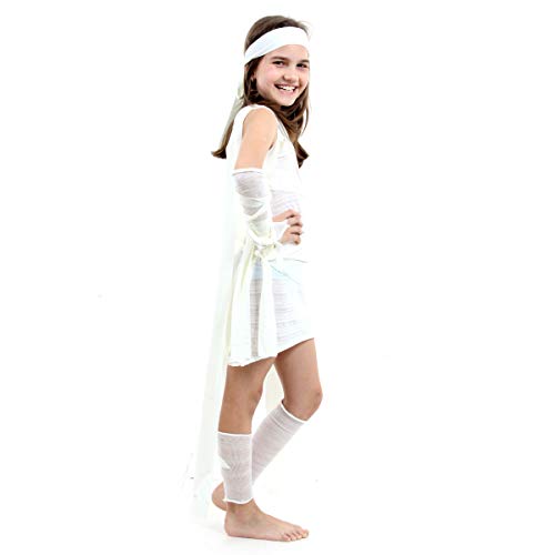 Fantasia Múmia Feminina Infantil Sulamericana Fantasias Branco P 3/4 Anos