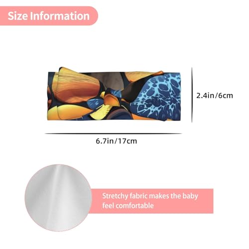 Yellow pebbles Baby Bow Headband. Comfortable baby headband, suitable for daily wear and photo props.3