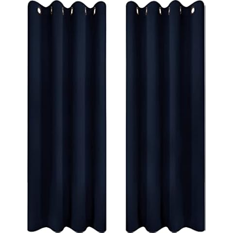 Cortinas térmicas Utopia Bedding Blackout Grommet [Marina, 117cm x 183cm] Cover