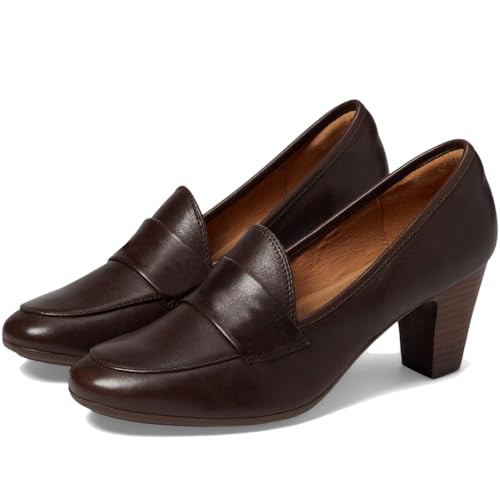 Image of SHODENSE Women Chunky Kitten Heel Pumps Shoes Round Closed Toe Slip On Suede Penny Loafers Matte Block Mid Heels Dress Loafer Almond Toe Comfort Oxford Shoes Office Work Classic Elegant 4-11 M US