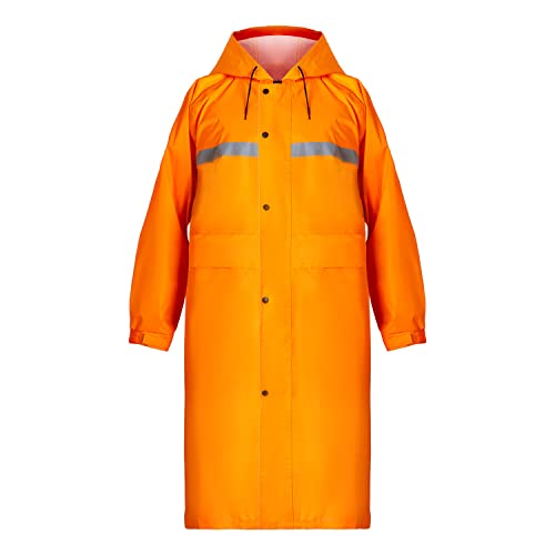 Image of Coralrain Long Hooded Raincoat Safety Waterproof Emergency Rain Jacket Poncho for Men Women Adults