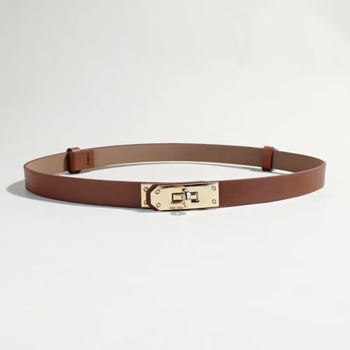 Chic and Elegant Single - Piece Belt with Sophisticated Lock - Style Metal Buckle