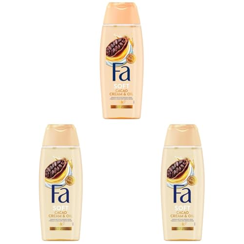 Fa Gel Douche Corps, Huile de Coco et Parfum Beurre de Cacao, 250ml (Lot de 3)