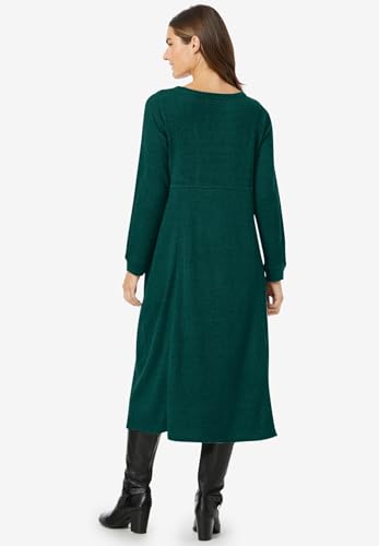Woman Within Plus Size Thermal Knit A-Line Dress2