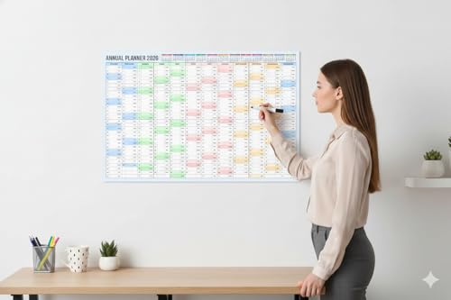 Image of 2025 Twin-Wire Binding Wall Calendar, 12x17 inches, Perfect for Planning and Organizing Home (colour plannar)