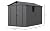 Patiowell 6 x 10 FT Outdoor Plastic Storage Shed with Floor - Lockable Resin Tool Shed, 2 Windows, Easy Assembly for Garden/Backyard (Dark Grey)