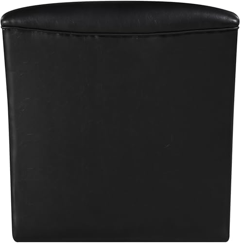 Sillón con Cuero Sintético Suave Negro miniatura 6