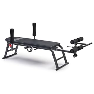 Sunny Health & Fitness Inversion Traction & Stretch Decompression Table - 400 LB Weight Capacity - For Lumbar Stretching, Lower Back Pain Relief, Improved Posture Correction, Rehab - SF-BH623052