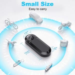Image of ZORBES Magnetic DIY Tracker Case, Compatible with Airtag, DIY GPS Tracker Housing, Battery Operated, Waterproof Design, Modified AirTag Module Enclosure with Keyring, Double Sided Adhesive Tape
