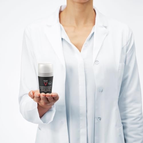 Vichy Homme, Déodorant Roll-On, Anti-Transpirant à l'Efficacité Longue Durée 48 H, Action Anti-Irritations, Pour Transpiration Intense, Adapté aux Peaux Sensibles, 50 ml