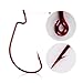 50Pcs Premium Fishing Hooks Set - High Carbon Steel, Ultra Sharp, All-in-One Box for Bass Trout Freshwater Saltwater（Red