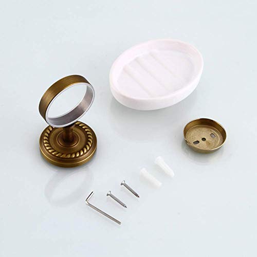 Porte-savon laiton rétro et céramique au design antique pour douche chic - 8