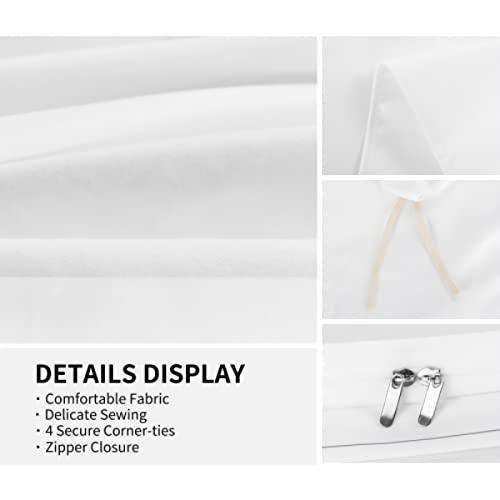 Damngud Colorful Rainbow Bedding Set Cute Rainbow Pattern Duvet Cover Twin Size, Cartoon Rainbow Clouds Decor Comforter Cover Soft Microfiber Bedspreads Quilt Cover With Zipper,2 Pillow Shams #TOP5