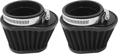 Image of 51mm 2 inch Motorcycle Air Filter Black Clip-on Air Filter Mushroom Head Intake Filter for Motorcycle Car and Mini Bike Cold Air Filters (Pack of 2)