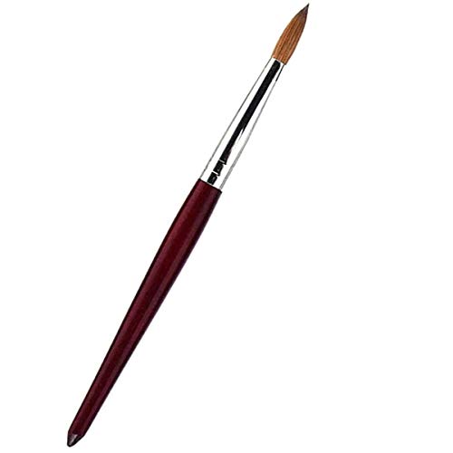 JARGOD 1pcs 100% Kolinsky Sable Acrylic Nails Round Nail Art Brush size 2/4/6/8/10/12/14/16 (size # 14)