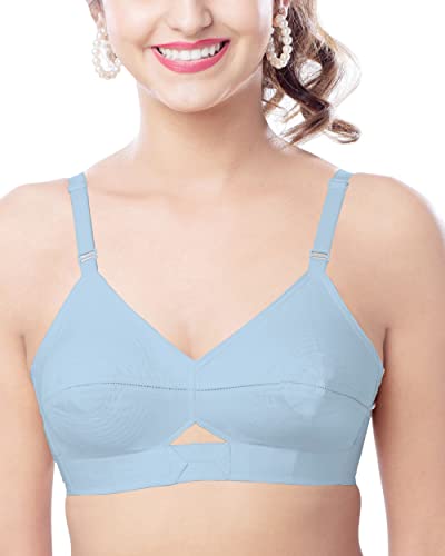 Image of Brida Women's Cotton Round Stitch Bra - Minimizer Saree Bra - Plus Size, Full Coverage, Non-Padded, Wireless,Double Layer Support for Heavy Bust - Kavya xtrasoft