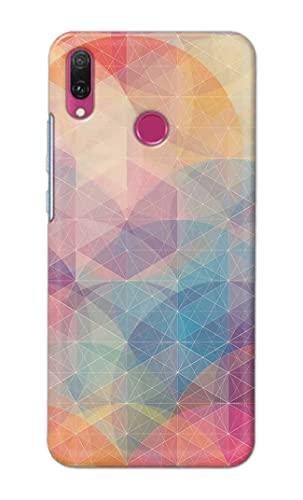 Image of Printed Hard Back Cover Case for Huawei Y6 2019 | Huawei Y6 Prime 2019 Back Cover (Crumpled Paper Design) -1803