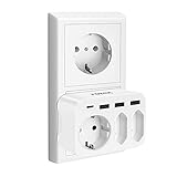 ⭐ [ Mehrere Sicherheitsschutz ] Eingebaute Kindersicherung zur Vermeidung von Stromschlagunfällen. Das Design kann besser verhindern, dass Kinder Finger oder andere scharfe Gegenstände versehentlich in die Buchse eingeführt werden. Die FDTEK usb Mehrfachsteckdose verfügt über Kurzschlussschutz und Überspannungsschutz aus. Das Netzteil wird automatisch wiederhergestellt, nachdem Kurzschlussfehler und Überstromfehler repariert wurden.