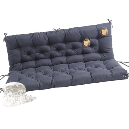 Aocase Cojín para Columpio de Jardín Hollywood a Medida - Asiento Palet Acolchado con Respaldo | Impermeable, Resistentente al Agua | Colchón Grueso para Bancos Exteriores e Individual