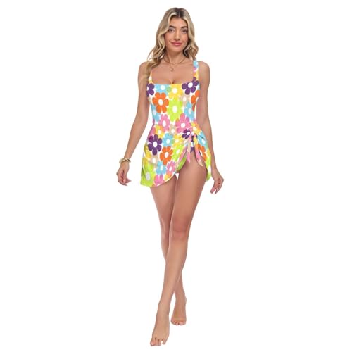 Jupe détachable pour maillot de bain bohème amincissant fleuri de piscine