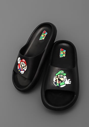 Ground Up Nintendo Adult Mens Mario and Luigi Comfort Slide3