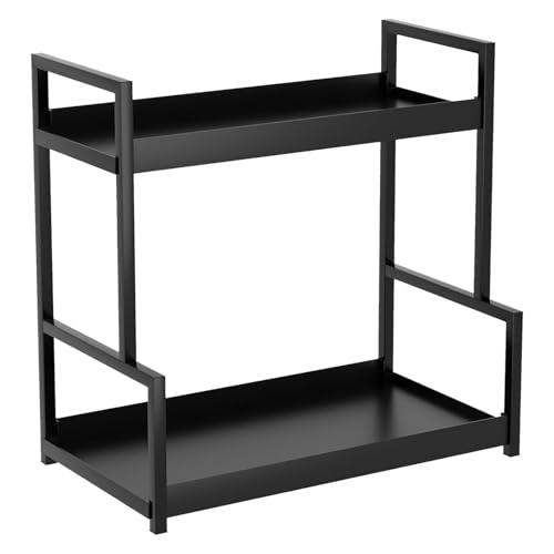 Organizador de estantes de escritorio, estante de encimera de cocina,Organizador de despensa de doble capa | Estante de exhibición multifuncional, 22x40 cm/8,66x15,75 pulgadas Estante expuesto