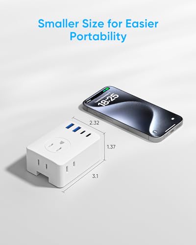 Kakyanill European Travel Plug Adapter Kit, 5ft Detachable Extension Cord with Type C/G/E/F Plug, 4 AC Outlets, 20W USB C Power Delivery, UK Germay France Greece Travel Plug Adapter - Image 7