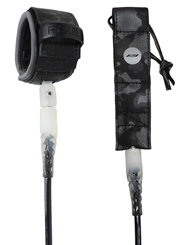 Pro-Lite Freesurf Style Surf Leash - Light & Durable for Medium to Overhead Plus Size Waves (Black, 6'5)
