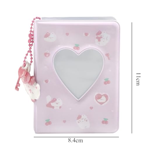 Image of Photocard Binder, Photo Book, Mini Photo Album, Heart-Shaped Mini Binder, Perfect for Collecting Photocards and Keepsakes