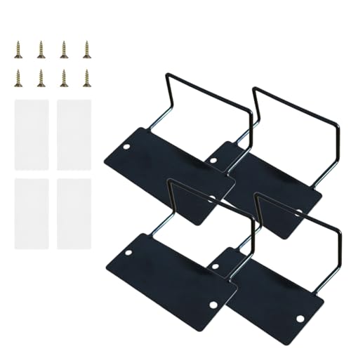 HUAJINGKEJI 4 cierres antidesplazamiento para mejorar la construcción de metal, estabilizadores de marco de cama, soporte de colchón, agarre para marco de cama