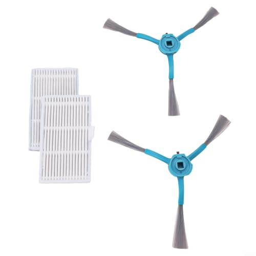 Violiica Side Brush And Filter Set, For Cecotec, For Conga 9590 AI Spin 10090 Ultra Power Home Models, Nylon And Plastic Construction
