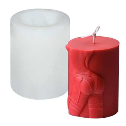 Large Cylinder Candle Mold Pillar Silicone Mold for Candle Making Silicone Soap Candle Making Mold Flower Epoxy Resin Casting Mold for Scented Candles Soaps Fondant Making