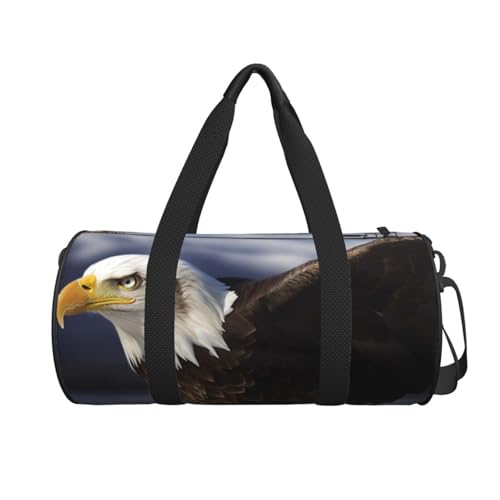 Animals Bald Eagle Duffle Bag for Women Men Personal Item Travel Bag Canvas Weekender Overnight Bag Lightweight Sports Tote Gym Bag Carry On Luggage Bag2