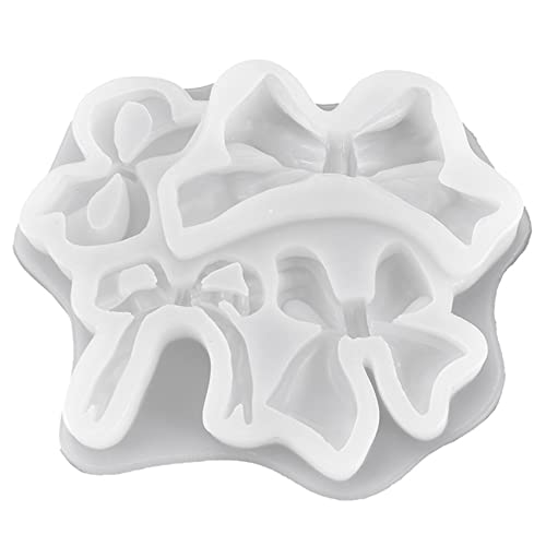Lanlousy Bow Tie Silicone Mould Bow Resin Art Mould DIY Bow Tie 's Day Decorative Baking Utensils, 4 Shape