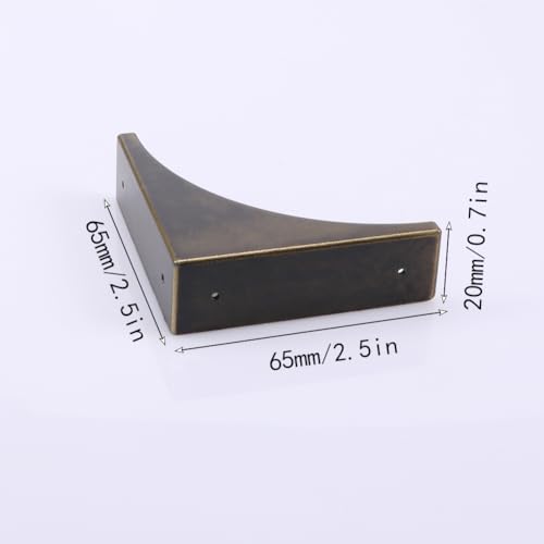 Image of 4-Pack 2.5 inch Metal Corner Protectors - Decorative & Protective Guards for Table & Cabinet Corners, Wooden Furniture Safety Solution (Bronze)