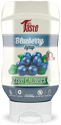 Mrs Taste, Zero Calories, Zero Sugar, Zero Sodium, High Fiber, Pancake & Ice Cream Syrup, Keto Friendly, Paleo Friendly, Free Peapops Protien Chips (Blueberry)
