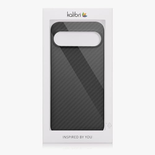 kalibri Aramid Fiber Case Compatible with Google Pixel 9 Pro - Case Super Slim Strong Protective Phone Cover - Black Matte