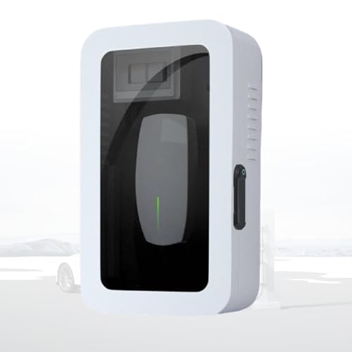 KUSOLE Compatible avec 90% des bornes de Recharge pour véhicules électriques, boîtier Mural verrouillable pour Chargeur extérieur avec Support White-Wall~Mounted