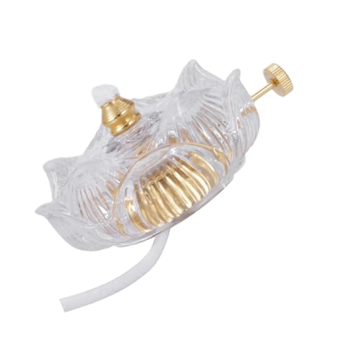 Alipis Kerosene Lamp Burner with Lotus Oil Holder Replacement Wick Elegant Design for Home Decor Parties and Antique Oil Lamp Wick Holder