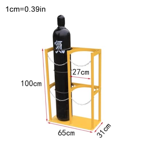 Porte-bouteilles de gaz en acier robuste et support oxygène de 100 cm