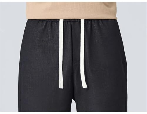 Men's Thin Ice Silk Casual Pants Loose Elastic Waist Summer Trousers Pants3