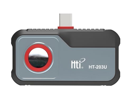 Image of XPR3SS 256X192 IR Resolution Hti HT-203U Thermal Camera For Android Adjustable 8 Color Palettes Infrared Heat Detection Temperature Range -20C to 550C Camera & Video Min & Max Temperature Tracking