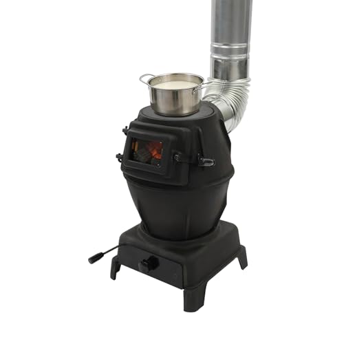 Zeltofen Holzofen mit Rohr Campingherde Kaminofen 25 * 25 * 40 cm...