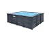Intex 26396NP - Piscina Graphite Gray Panel Rettangolare, con Pompa Filtro a Sabbia 3500 L/h, Scaletta e Teli, 400x300x124 cm
