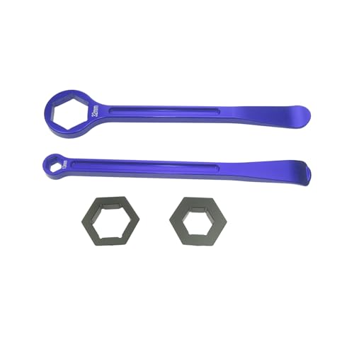 Image of Motorcycle Tyre Iron Tool Kit Raceline Levers Hex Wrench Spanner Head Tire Change 10mm 13mm 32mm 27mm 22mm 0.87'' 1.06''0.51''0.39'' 1.26'' For EXC SX XC EXCF Dirt Pit Bike (Blue)
