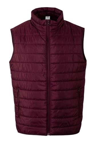 Mukua Melton; Chaleco Unisex Acolchado Ligero; Color Wine; Talla L