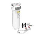 HYDROVOS 10-Inch Water Filter Housing for 10" x 2.5" Whole House Water Filtration System, NSF Certified, 3/4” Ports, Pressure Relief Button, Reduces Sediment, Rust and More, Filter Not Included