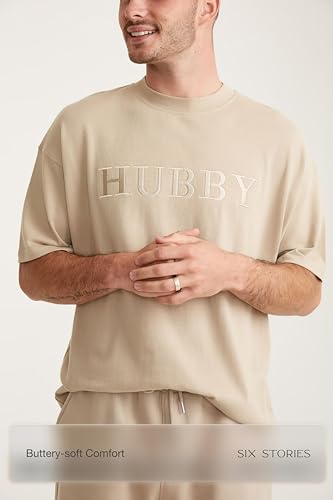 Oversized Hubby Tee, Couple T-Shirt for Weddings & Honeymoons, Anniversary, Valentines, Birthday2
