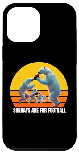 Carcasa para iPhone 12 Pro Max Sundays Are For Football, camiseta de osos polares jugando al fútbol